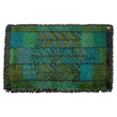 Marianne Richter, Sweden, "Östergyllen" rya carpet in green tones.