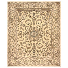Tapis persan Contemporary Nain fait main 6.5' x 7.9' (200cm x 243cm), 2000s - 1T01