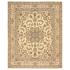 Tapis persan Contemporary Nain fait main 6.5' x 7.9' (200cm x 243cm), 2000s - 1T01