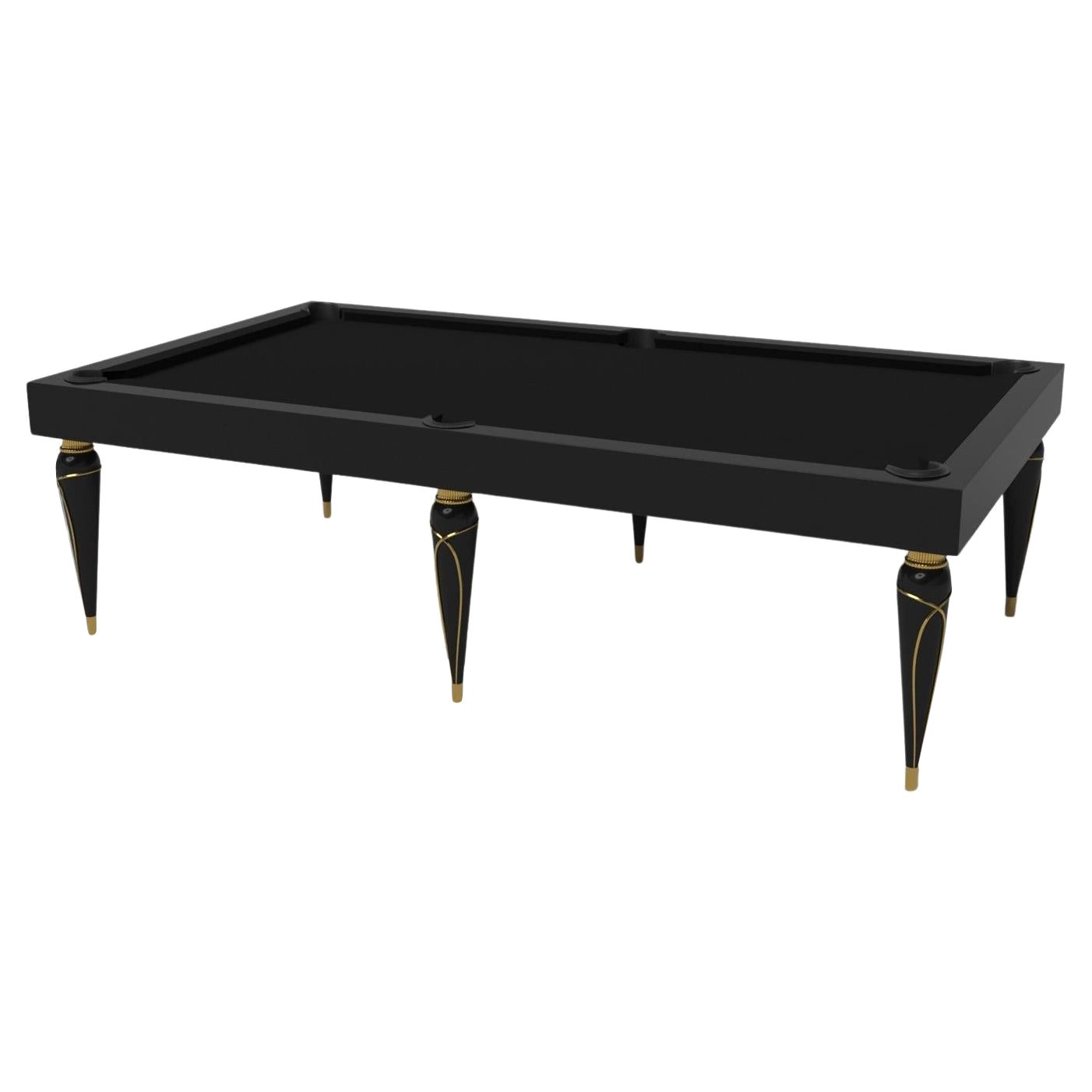 Tavolo da biliardo Elevate Customs Don / Colore nero pantone solido in 8,5' - Made in USA