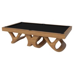Table de piscine Draco sur mesure en bois de teck massif de 9', fabriqué aux États-Unis