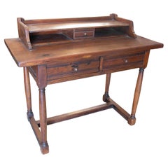 Spanish Wooden Secretaire Desk with Drawers