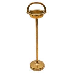 Vintage Ashtray Stand in the Manner of Carl Auböck in Brass, 1950s