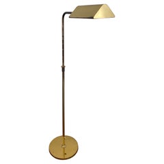 Adjustable Brass 1970s Reading Floor Lamp Cervantes by Florian Schulz