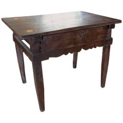 Spanish Low Table with Drawer and Star Inlay on the Top