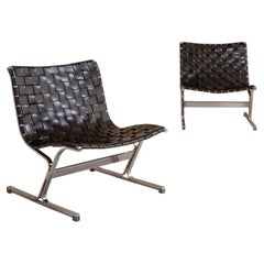 Midcentury pair of  PLR1 lounge chairs by Ross Littell for ICF 