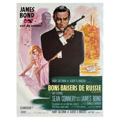 Vintage From Russia With Love R1970s French Grande Film Poster, Boris Grinsson