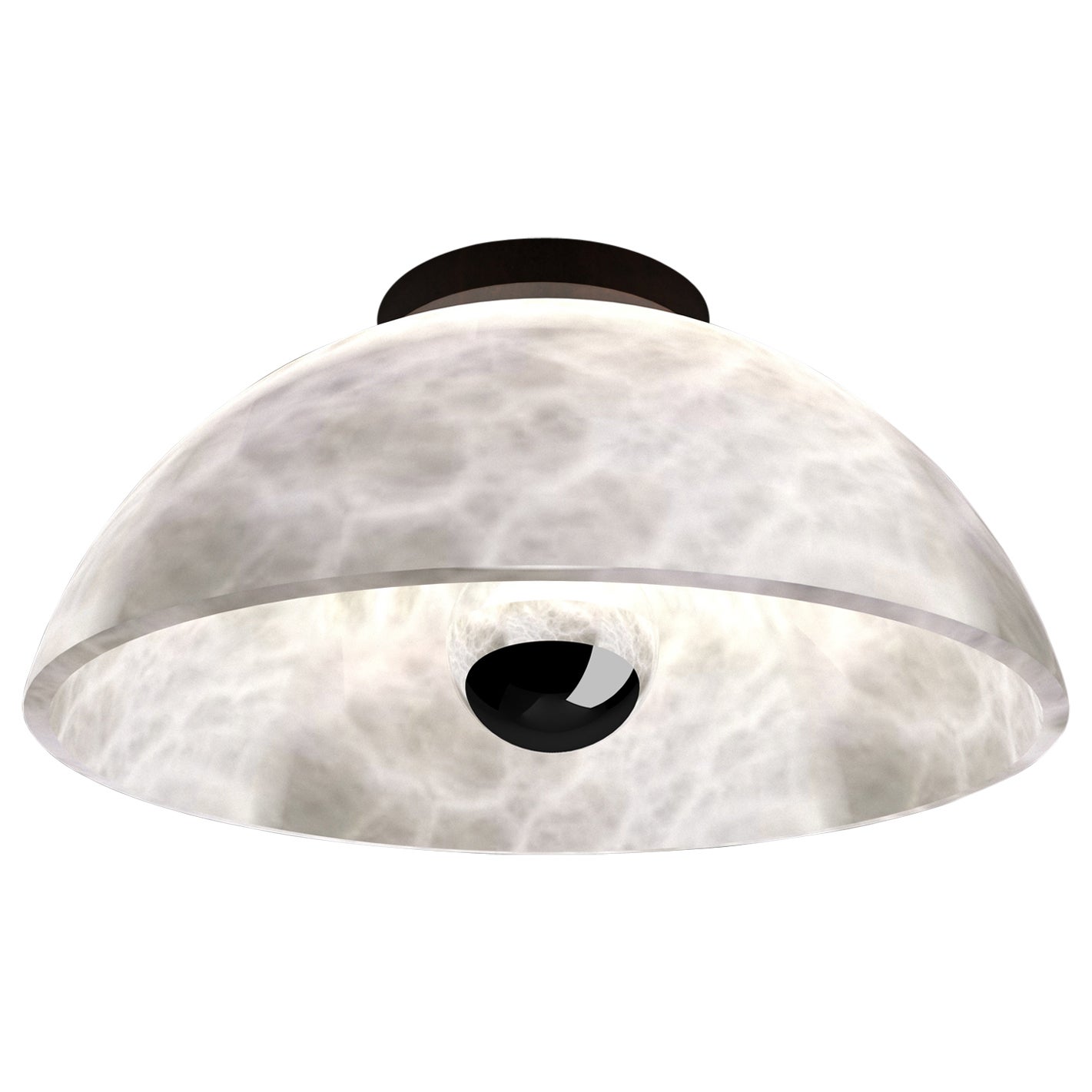 Apollo Ruggine Of Florence Metal Ceiling Lamp by Alabastro Italiano For Sale