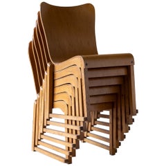 Retro Rare set of Stackable Chairs by Axel Larsson