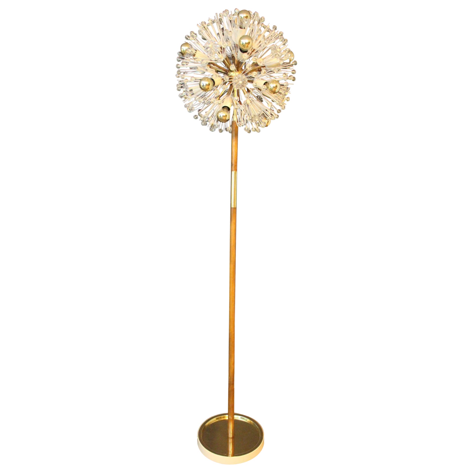 Emil Stejnar Dandelion Floor Lamp, Sputnik Snowball Floor Lamp for Nikoll For Sale