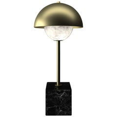 Apollo Brushed Brass Table Lamp by Alabastro Italiano