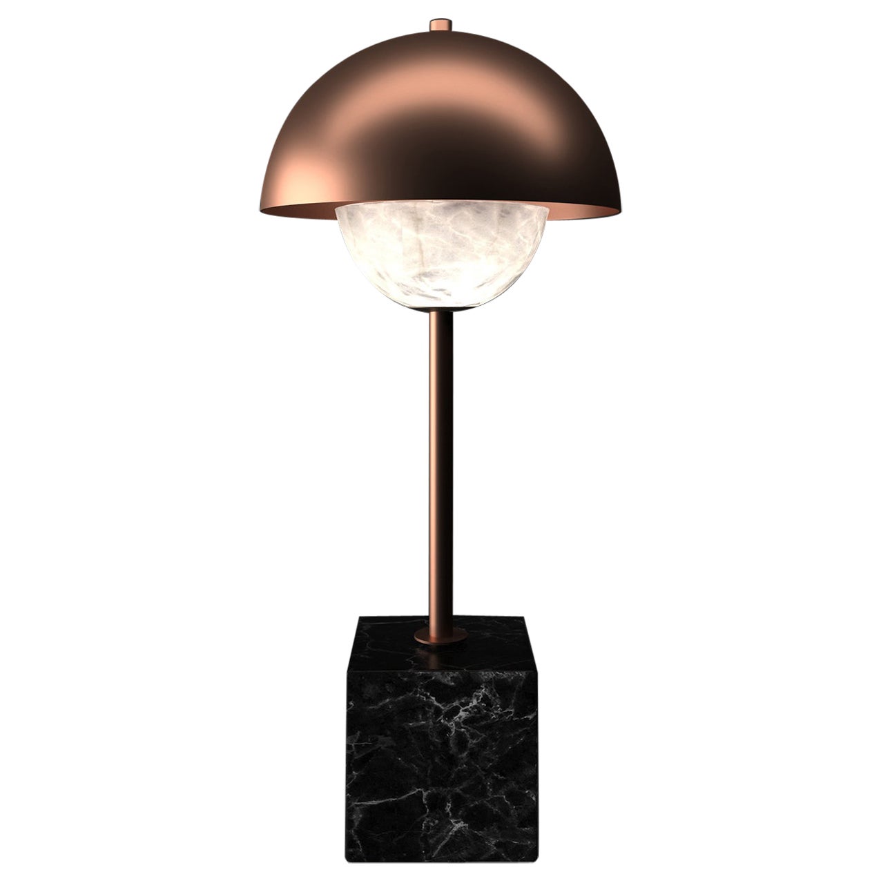 Apollo Copper Table Lamp by Alabastro Italiano For Sale