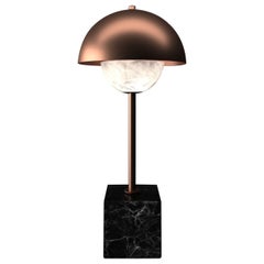 Lampe de table Apollo en cuivre d'Alabastro Italiano