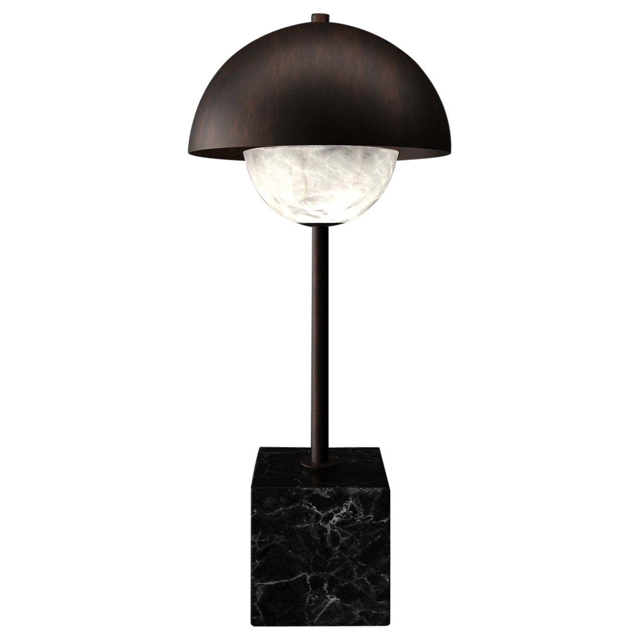 Apollo Ruggine Of Florence Metal Table Lamp by Alabastro Italiano