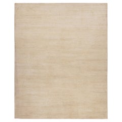 Rug & Kilim’s Modern Textural Oversized Rug With Striae of Beige