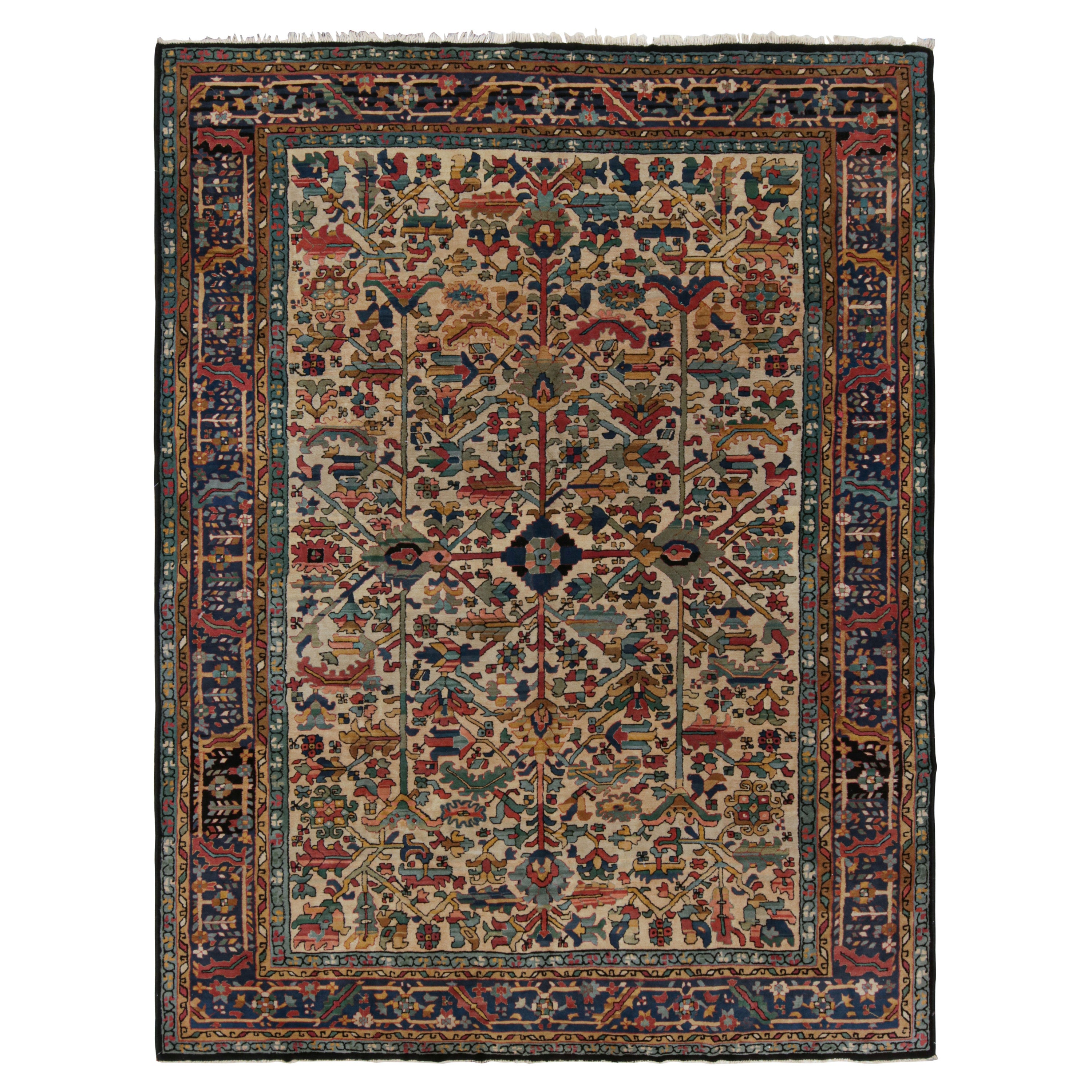 intage European Rug in Polychromatic Geometric Patterns, from Rug & Kilim For Sale