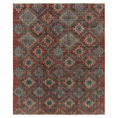 Vintage Zeki Müren Teppich in Burgund mit geometrischen Mustern, von Rug & Kilim 