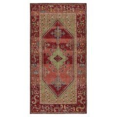 Rug & Kilim’s Contemporary Rug in Red, with Medallion and Geometric Patterns