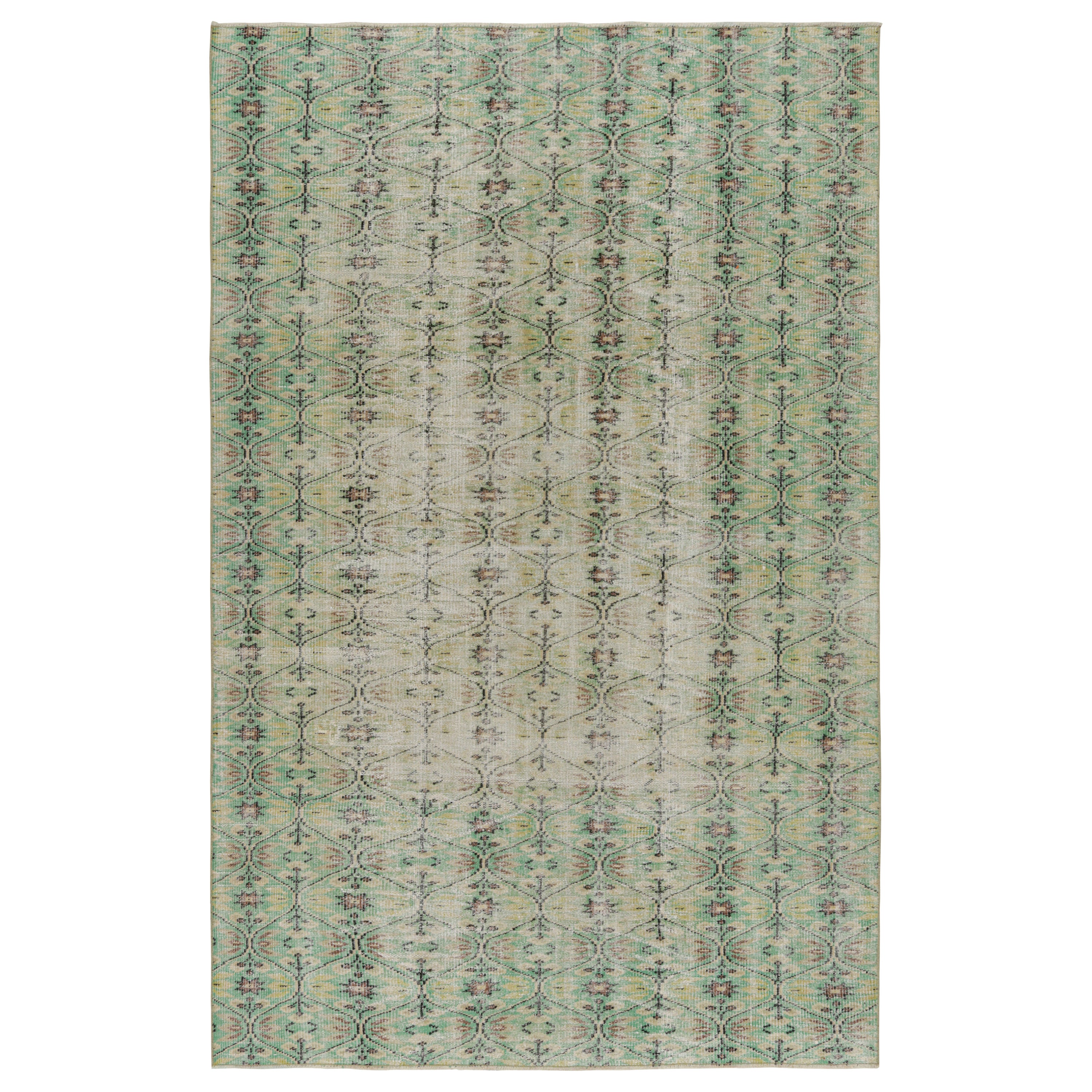 Tapis vintage Zeki Müren à motifs géométriques, de Rug & Kilim