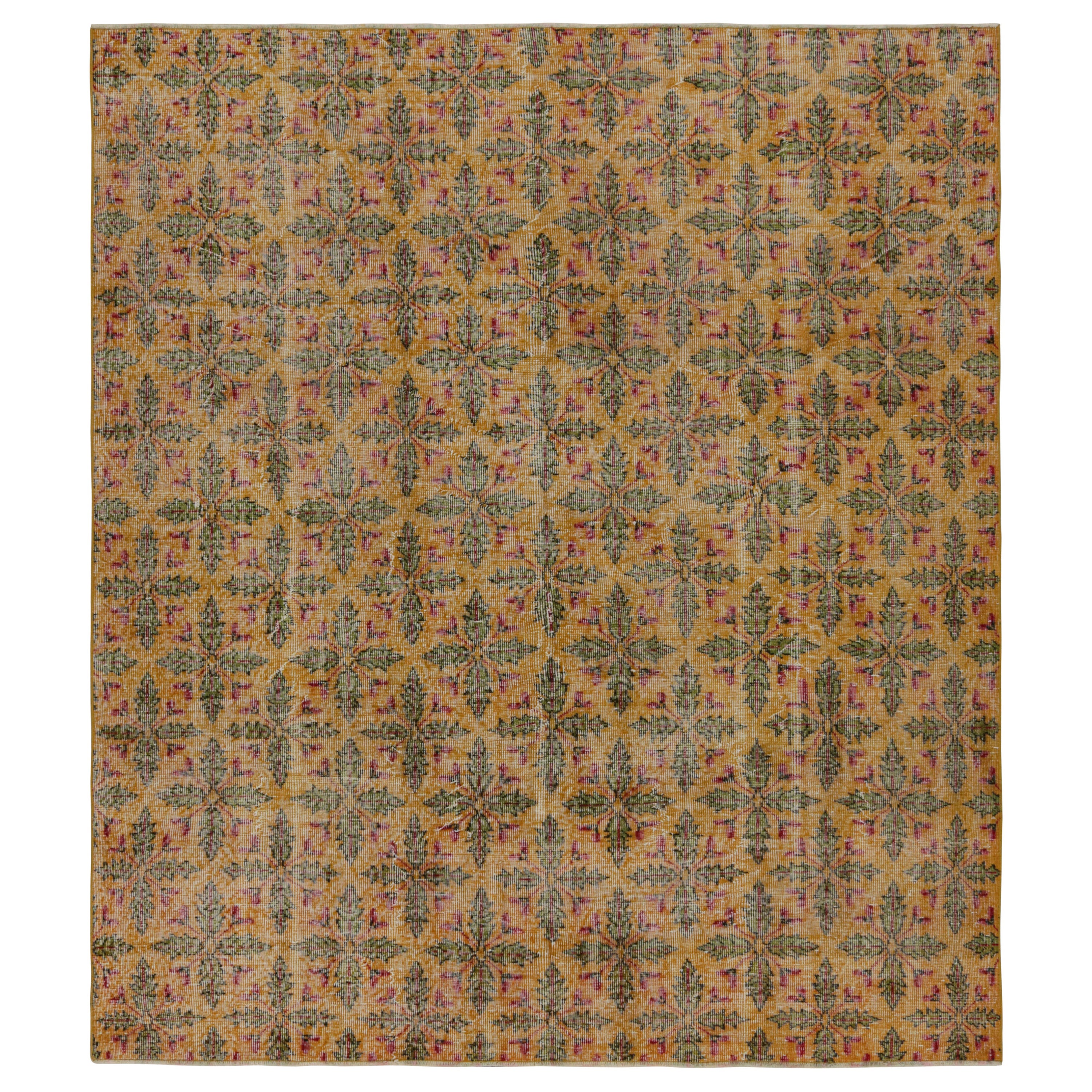 Tapis vintage Zeki Müren à motifs géométriques, de Rug & Kilim