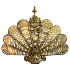 Brass Fireplace Fan, Circa 1920s, English