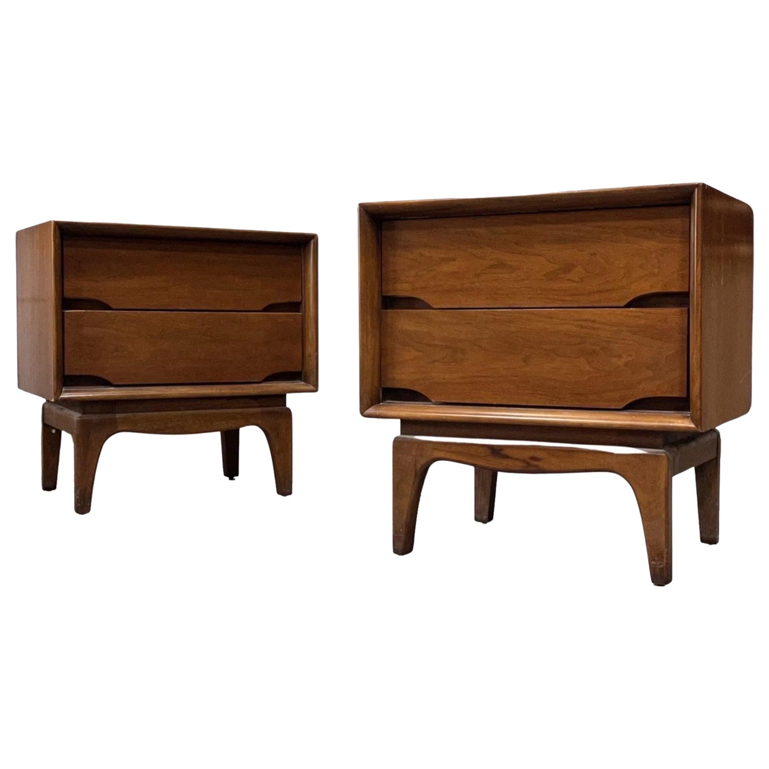 Kent Coffey Forum Pair of Vintage Mid Century Modern Nightstands c. 1960s For Sale