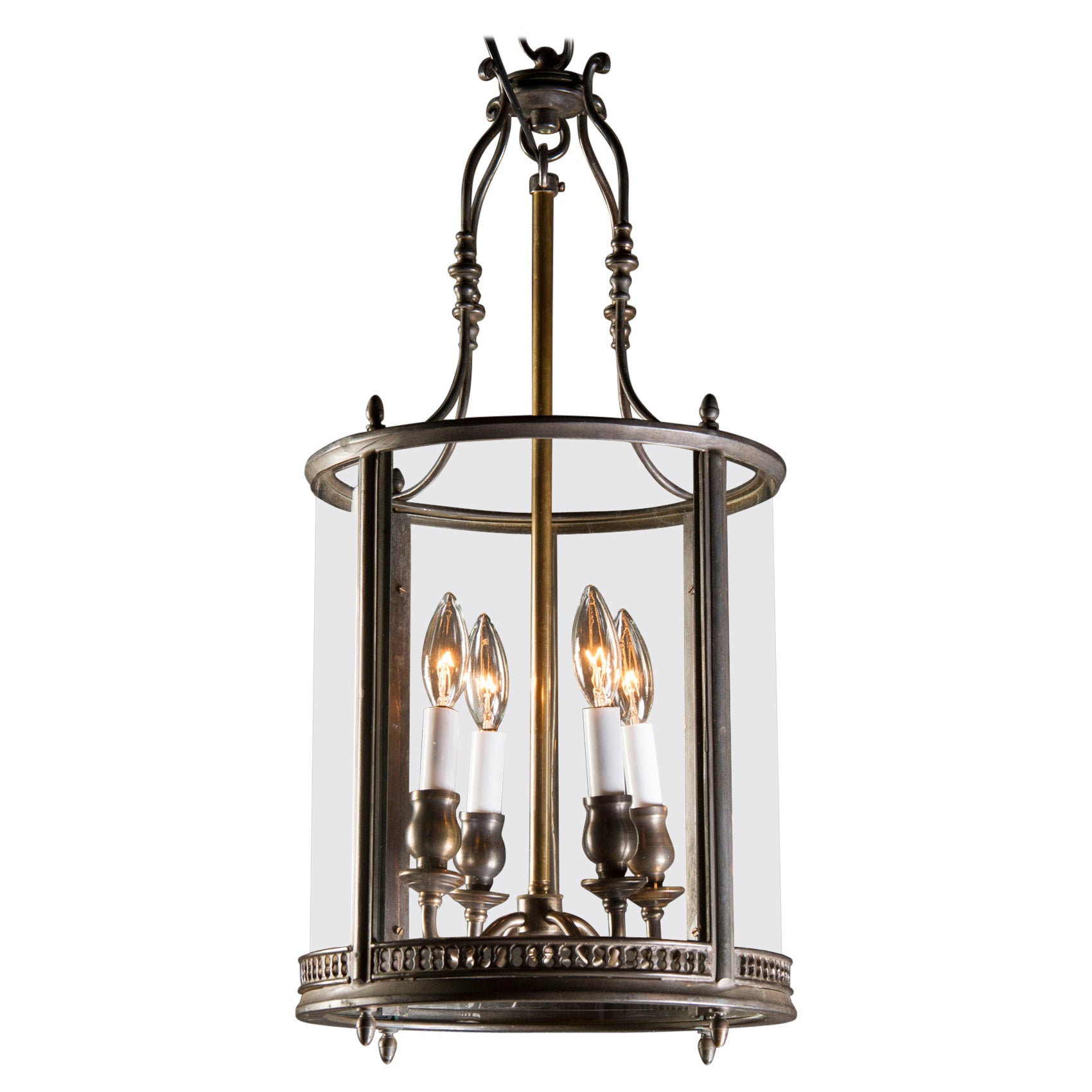 Louis XVI Style Bronze Lanterns Crafted in Italy, Mid-20th Century For Sale