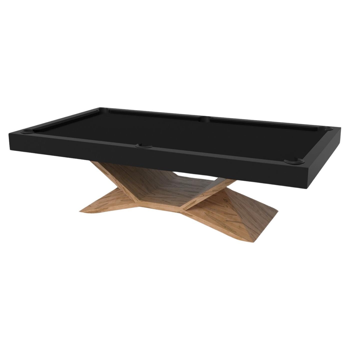Table de piscine Kors 9' sur mesure en bois d'érable bouclé massif, fabriqué aux États-Unis en vente