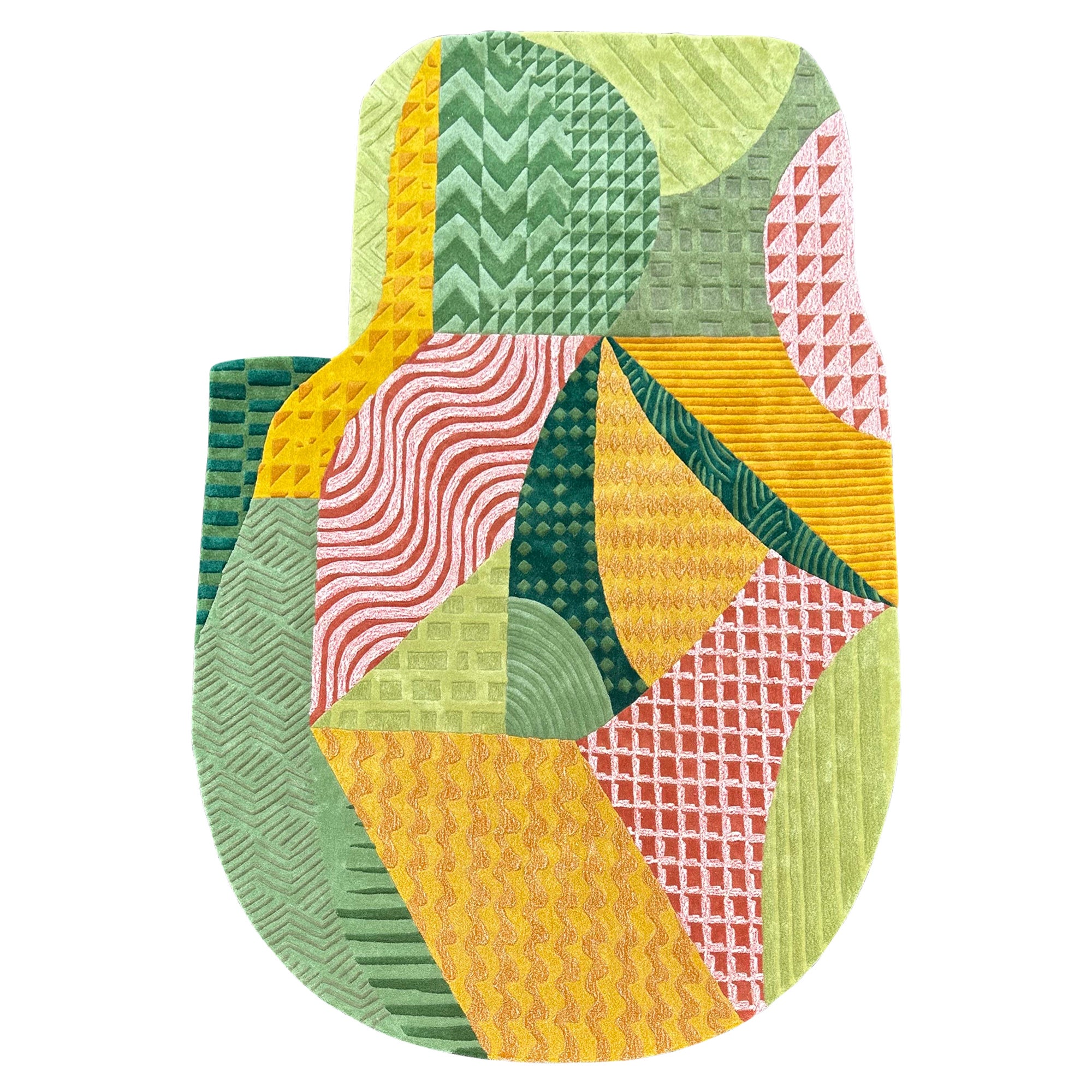 Tapis à motif géométrique irrégulier de forme irrégulière par RAG HOME