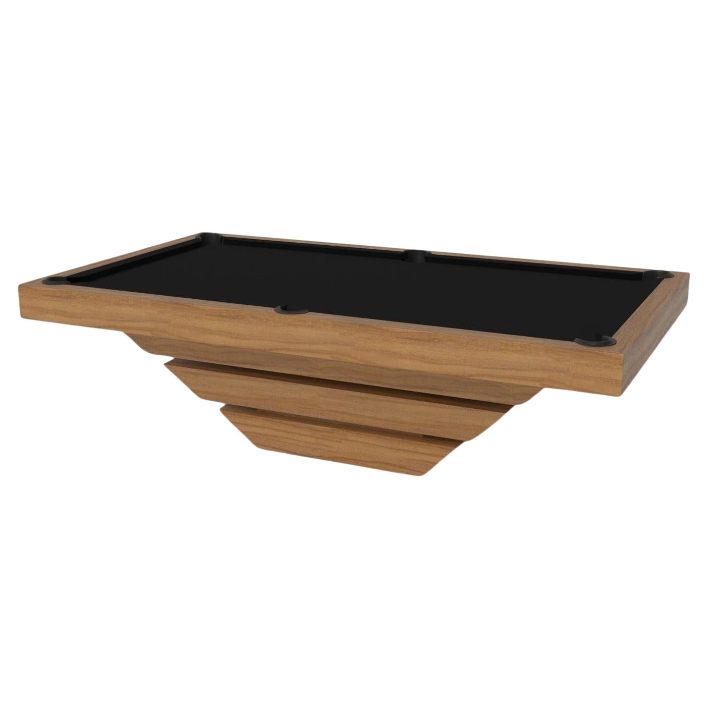 Elevate Customs Louve Pool Table / Solid Teak Wood in 8.5' - Made in USA en vente