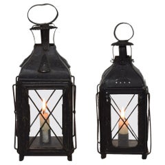 Pair of French, 19th Century Metal Lanterns
