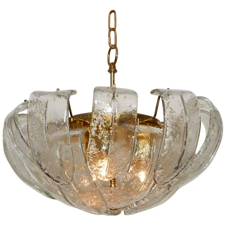 Lovely Mazzega Pendant Chandelier For Sale at 1stDibs