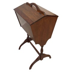 Retro Wooden Standing Sewing Cabinet.