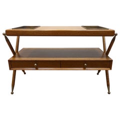 Vintage Mid Century Modern Console Table 