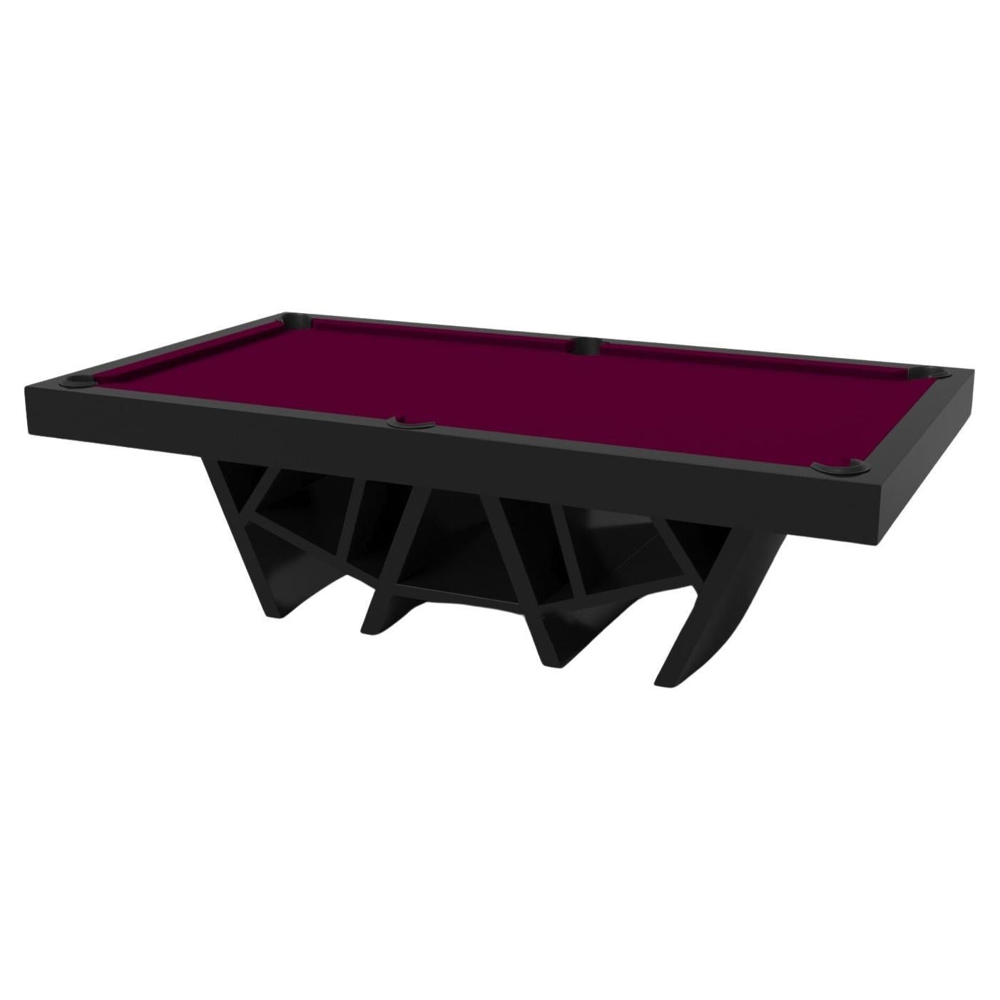 Elevate Customs Maze Pool Table / Solid Pantone Black in 8.5' - Made in USA For Sale