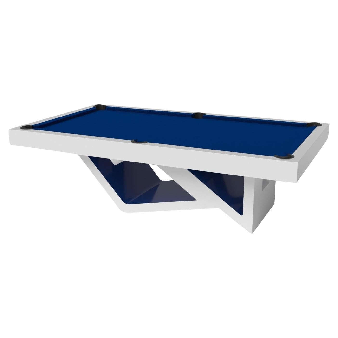 Elevate Customs Rumba Pool Table / Solid Pantone White in 8.5' - Made in USA For Sale