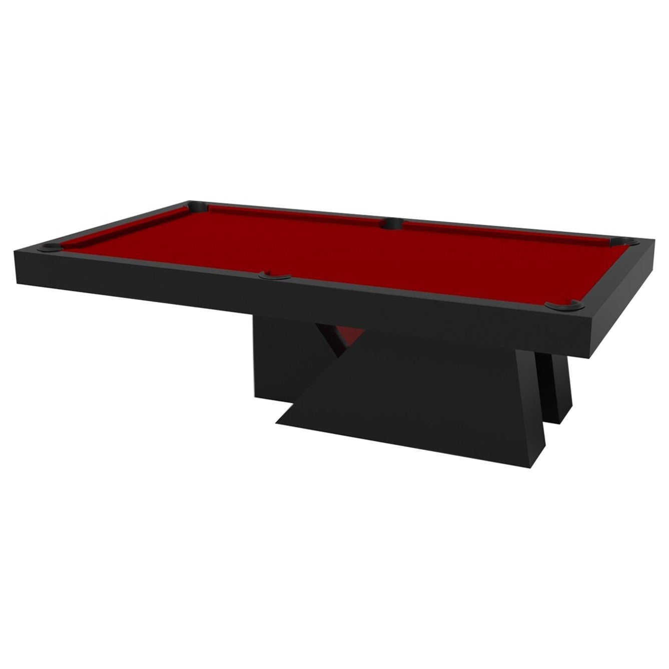 Elevate Customs Stilt Pool Table / Solid Pantone Black in 8.5' - Made in USA For Sale