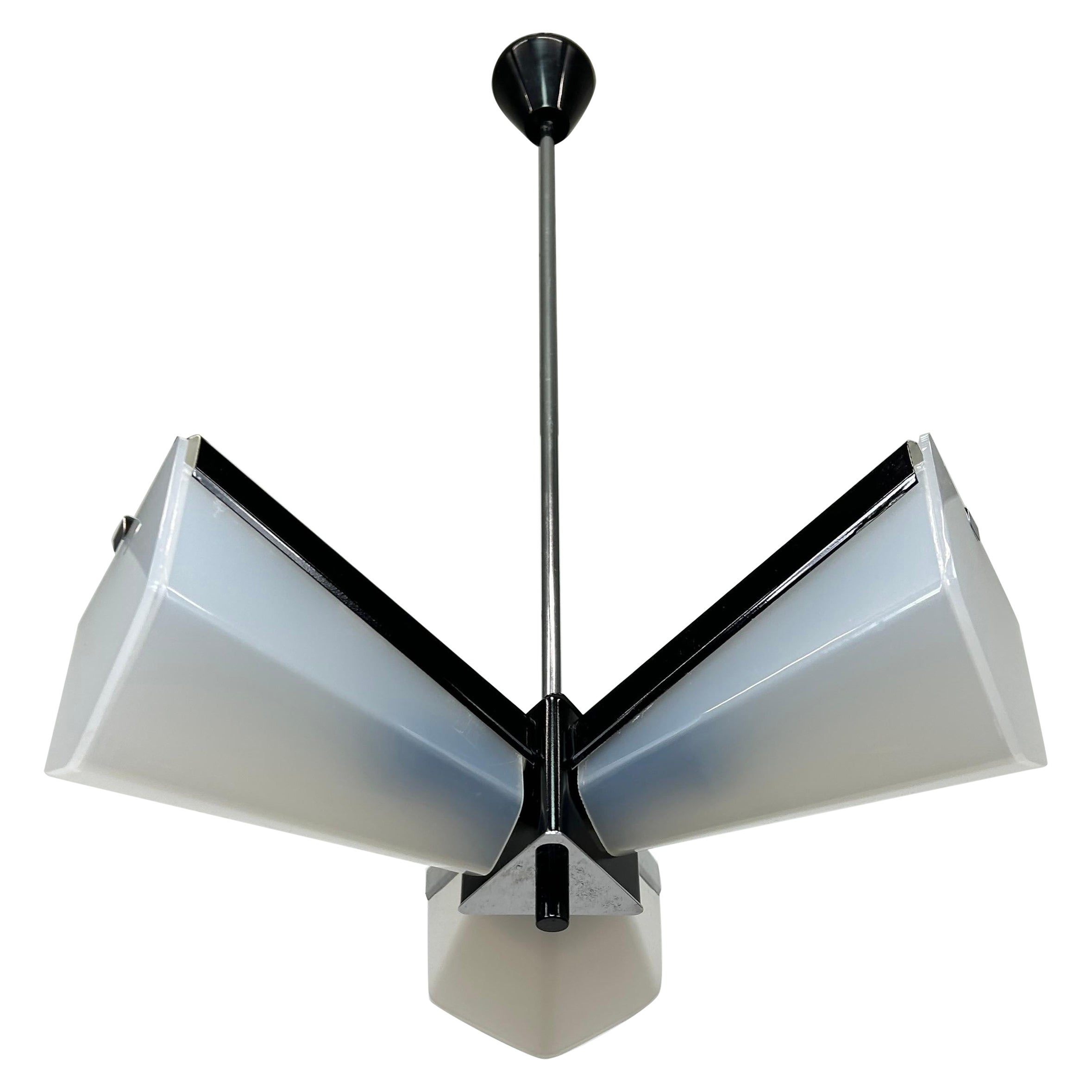 Mid-century design hanging lamp by Lidokov For Sale