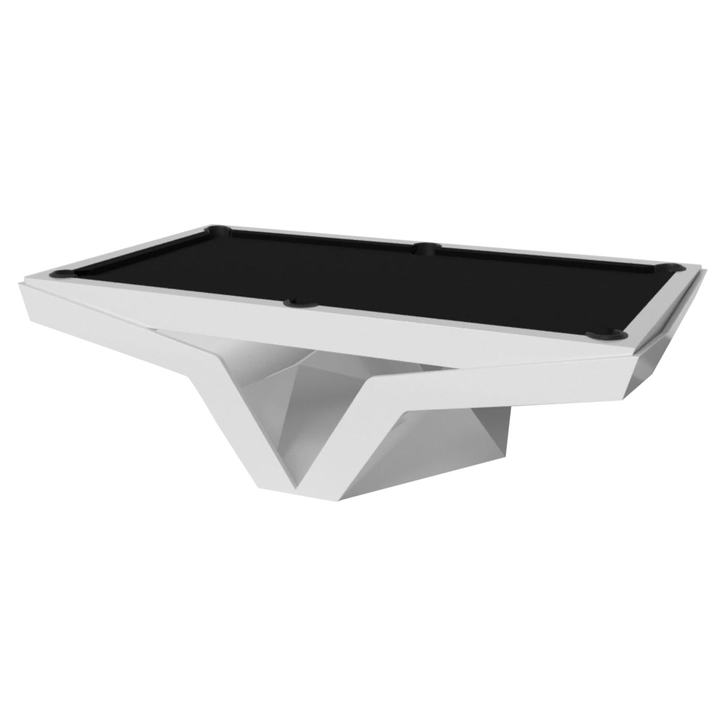 Elevate Customs Enzo Pool Table / Solid Pantone White Color in 8.5' -Made in USA