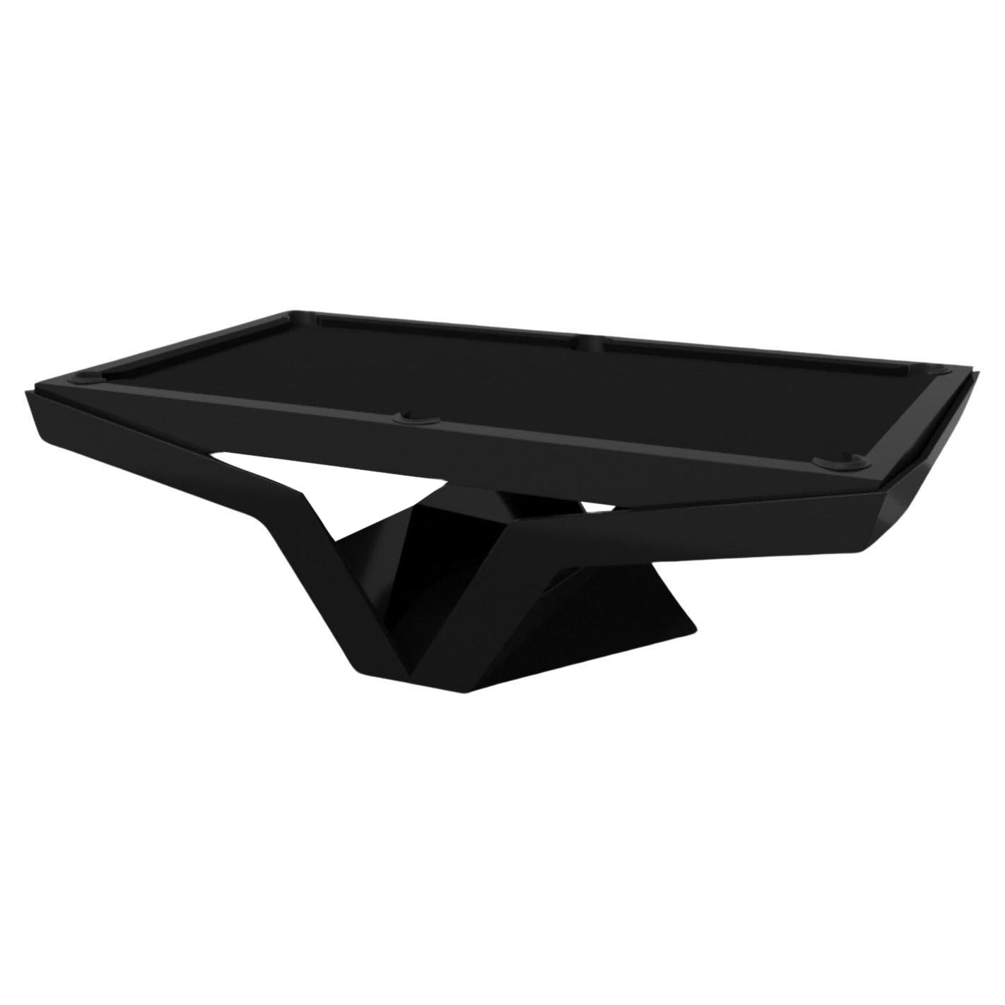 Elevate Customs Enzo Pool Table / Solid Pantone Black Color in 8.5' -Made in USA