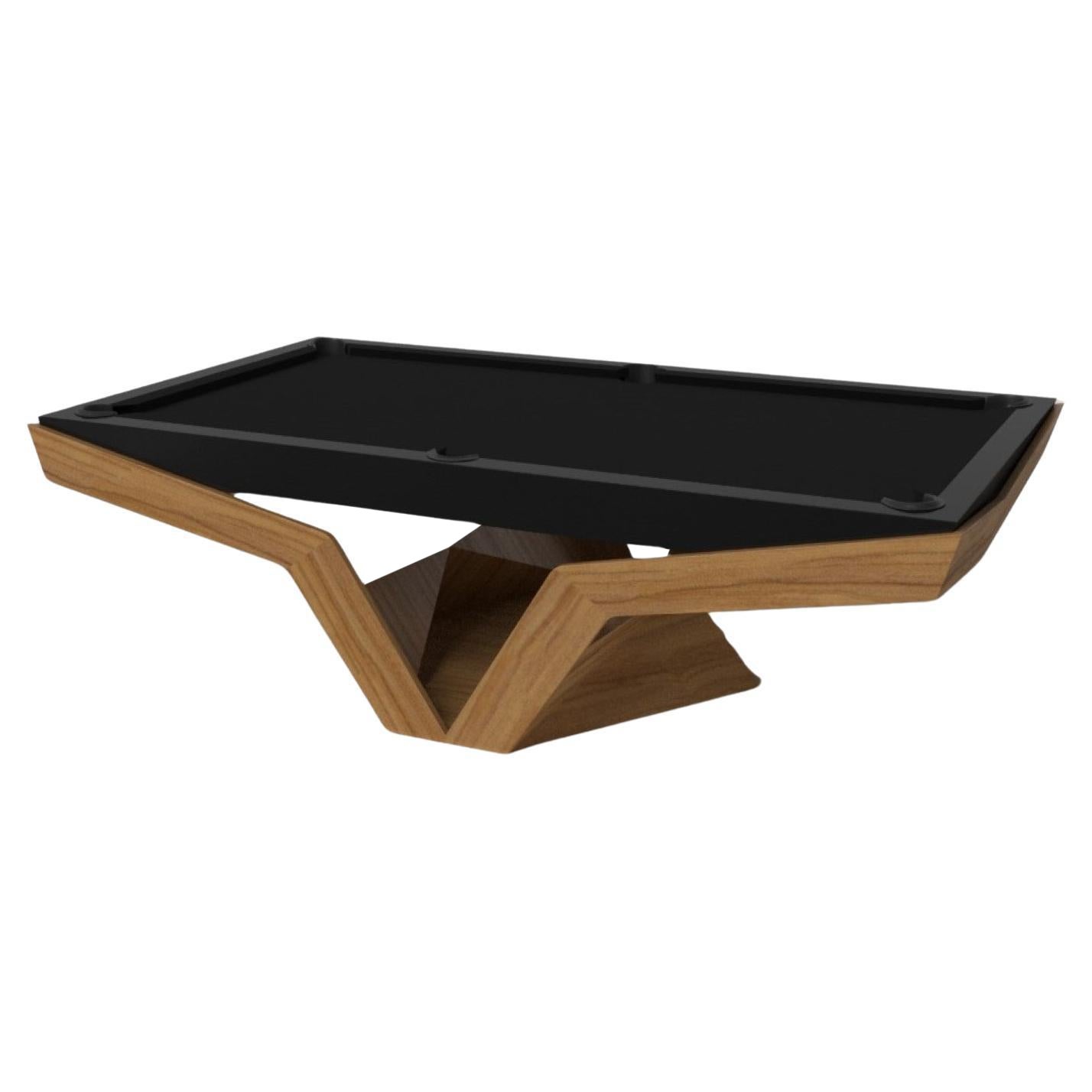 Tavolo da biliardo Elevate Customs Enzo / in legno massiccio di teak da 9' - Made in USA