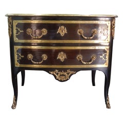 Late 19th Century French Louis XV Style Ebonized Commode or Chest