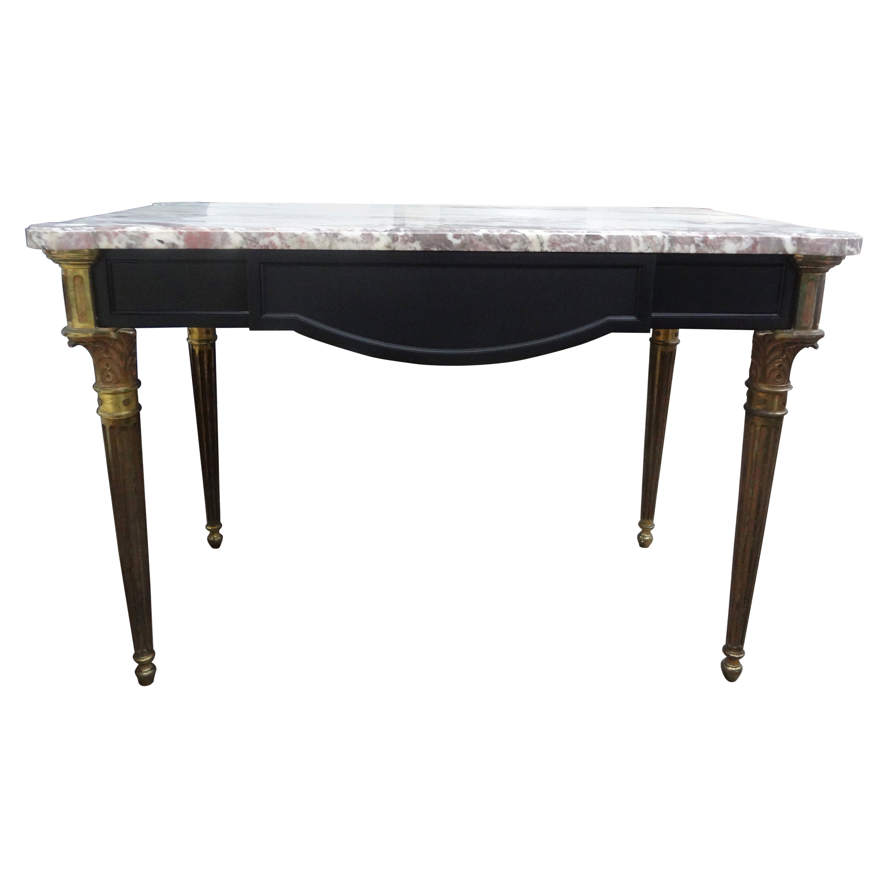 19th Century French Louis XVI Style Ebonized Desk For Sale
