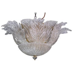 Vintage Amalfi, Monumental Italian Murano Glass Ceiling Light or Chandelier, 1970s