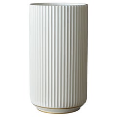 Vintage Early and Largest Lyngby Porcelain Vase with Gold Decoration, 1936-1940, Denmark