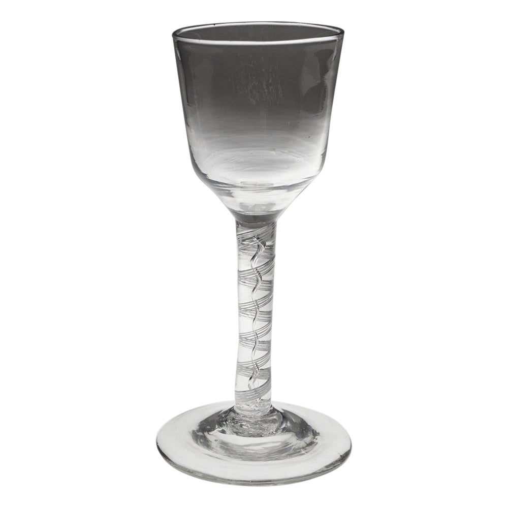 Air Twist Georgian Wine Glass c1750 For Sale