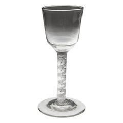 Used Air Twist Georgian Wine Glass c1750