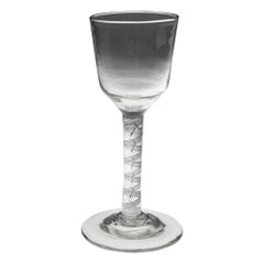 Verre à vin géorgien torsadé à l'air vers 1750