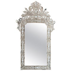 Nouveau miroir vénitien avec crête