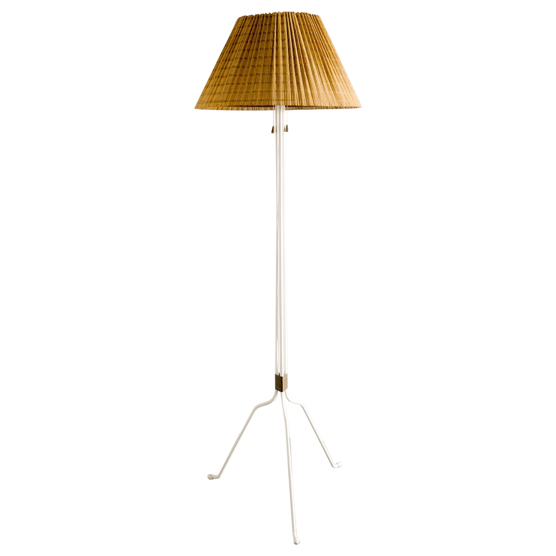 Lisa Johansson Papé "30-058" Mid Century Floor Lamp Produced by Orno Oy, 1940s  For Sale